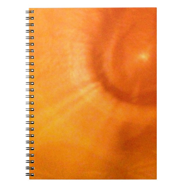 Lighted Orange Swirl Notebook (Front)