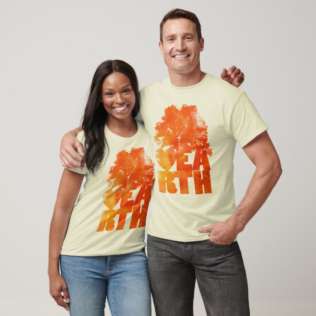 Lighted Orange Swirl T-Shirt (Unisex)