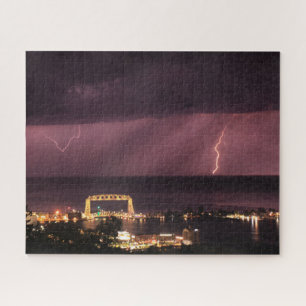 Lightening on Lake Superior Jigsaw Puzzle