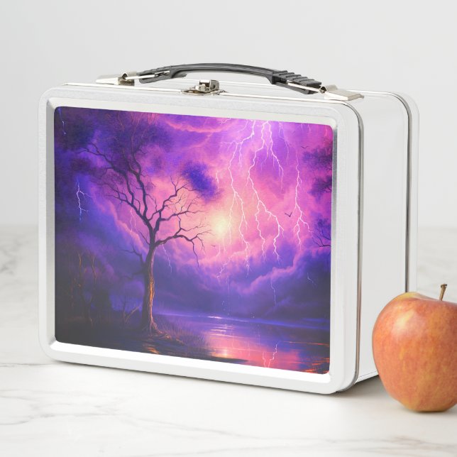 Lightening Storm Metal Lunch Box (In Situ)