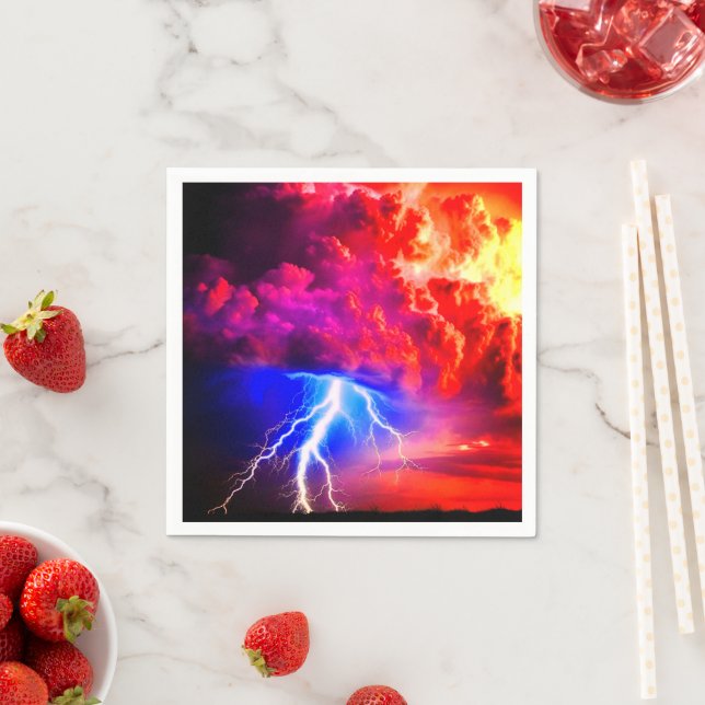 Lightening Storm Napkin (Insitu)