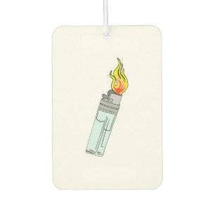 Lighter and flame design car air freshener