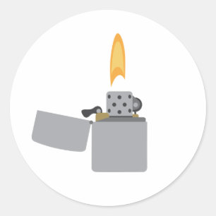 Lighter Classic Round Sticker