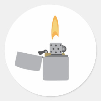 Lighter Classic Round Sticker