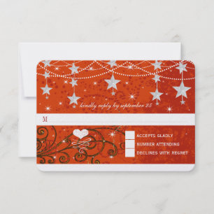 Lighter Red Wedding Under the Stars RSVP