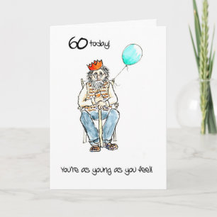 Lighthearted 60th Birthday Card for a Man
