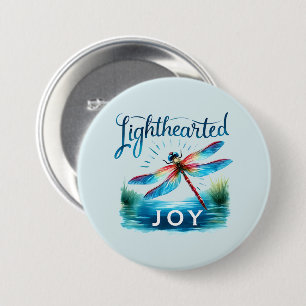 Lighthearted Joy - Artistic Dragonfly 7.5 Cm Round Badge