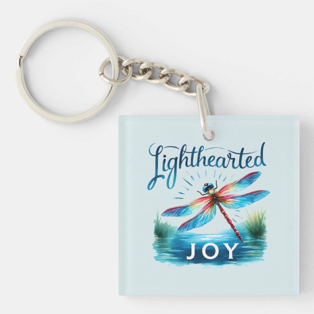 Lighthearted Joy - Artistic Dragonfly Key Ring (Front)