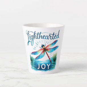 Lighthearted Joy - Artistic Dragonfly Latte Mug