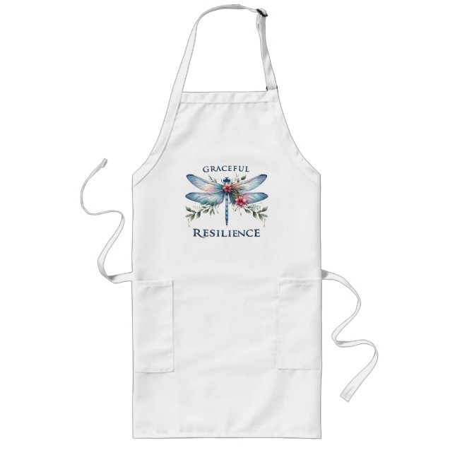 Lighthearted Joy - Artistic Dragonfly Long Apron (Front)