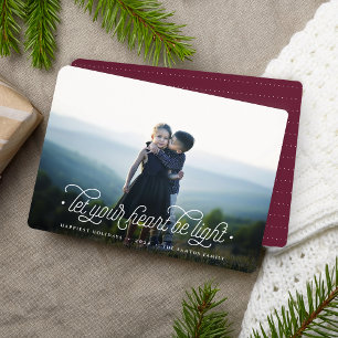 Lighthearted   Simple Elegant Horizontal Photo Holiday Card