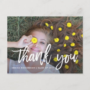 Lighthearted Thanks Graduation Photo Thank You Postcard