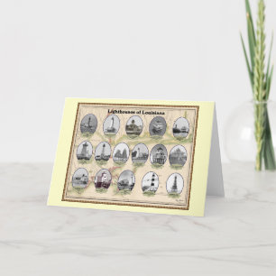 Lighthoues of Louisiana Greeting Card
