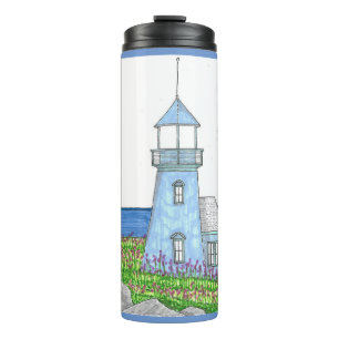 Lighthouse 10; Thermal Tumbler; Gray Blue Tumbler