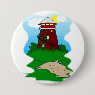 Lighthouse 7.5 Cm Round Badge