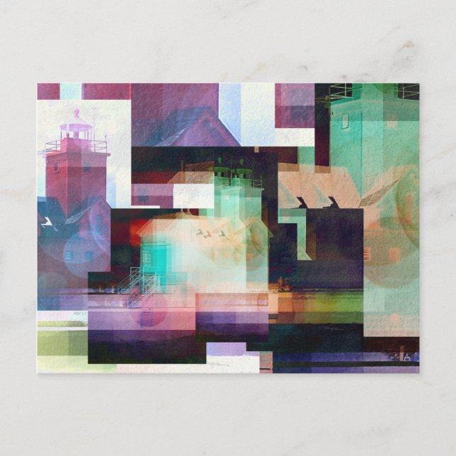 Lighthouse Abstract Postcard (Front)