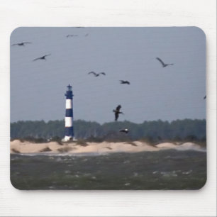 Lighthouse Across The Bay Mouse Pad