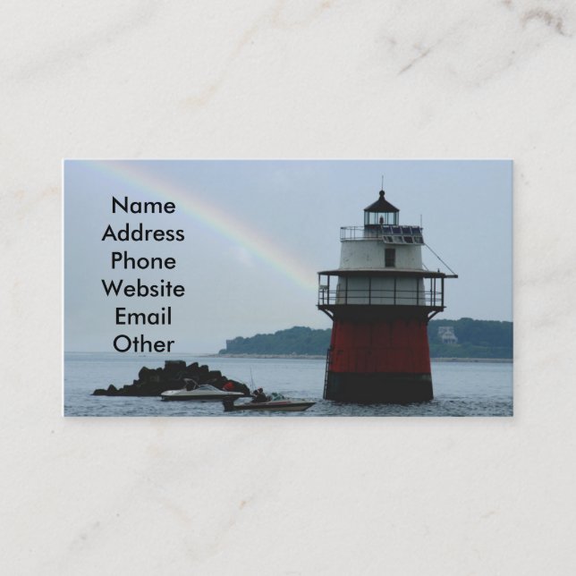 LIghthouse and Rainbow Business Cards (Front)