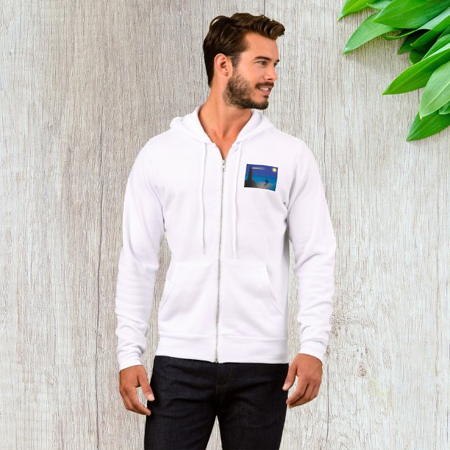Lighthouse and Sailboat at Night Moonlit Ocean Hoodie (Creator Uploaded)