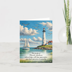 Lighthouse and Sailboat Sympathy Thank You
