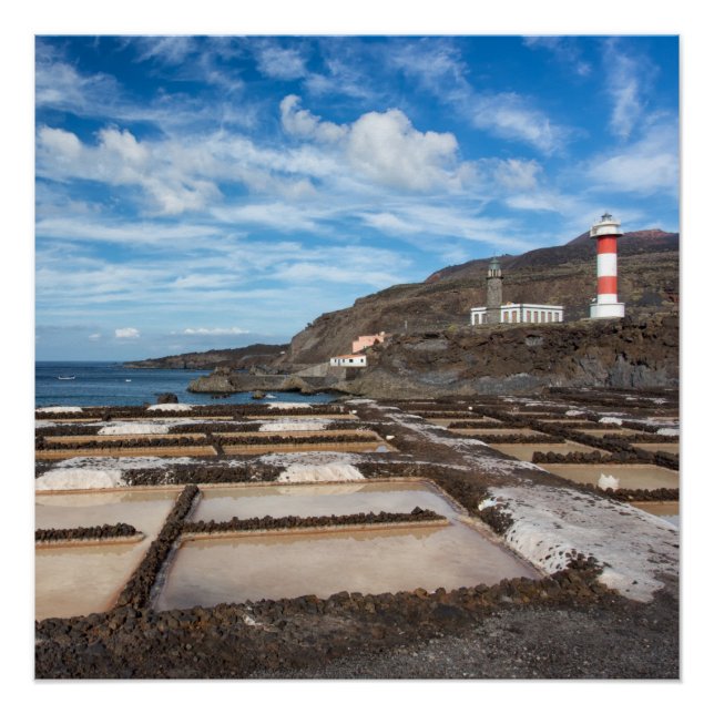 Lighthouse and salines at La Palma Poster (Front)