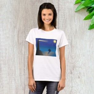 Lighthouse And The Moon Womens T-Shirt