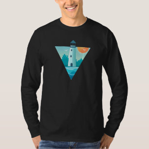Lighthouse Art For Captains Sailors Boat Owners T-Shirt