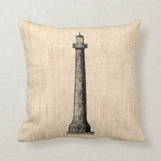 Lighthouse Art Illustrated Nautical Themed Cushion