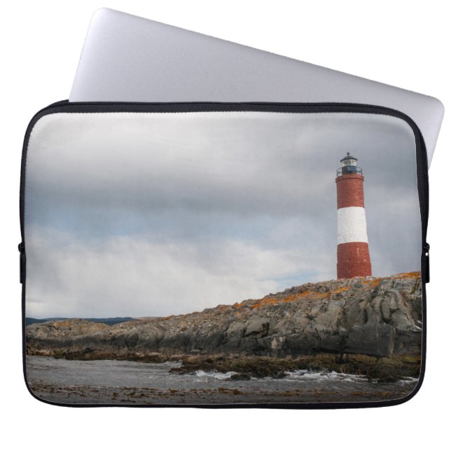 Lighthouse At Beagle Channel Laptop Sleeve (Front)