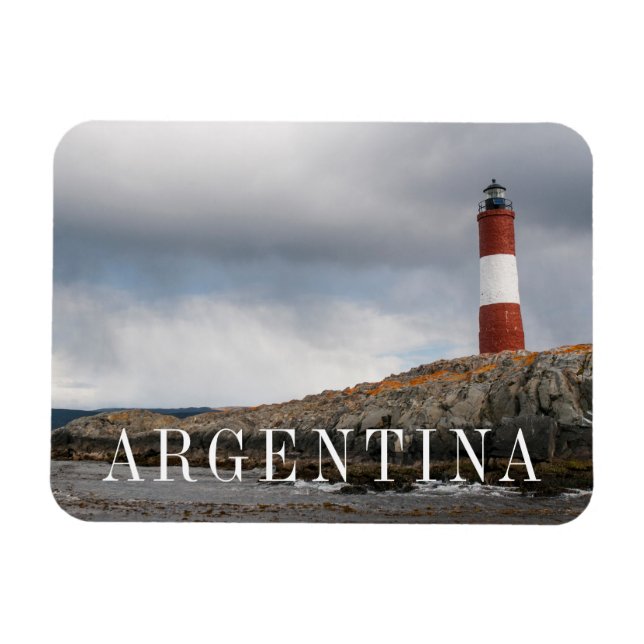Lighthouse At Beagle Channel Magnet (Horizontal)