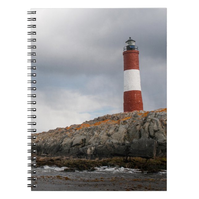 Lighthouse At Beagle Channel Notebook (Front)