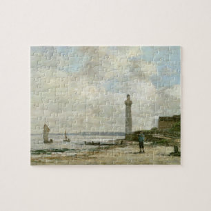 Lighthouse at Honfleur, 1864-66 (oil on panel) Jigsaw Puzzle