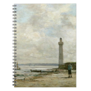Lighthouse at Honfleur, 1864-66 (oil on panel) Spiral Notebook