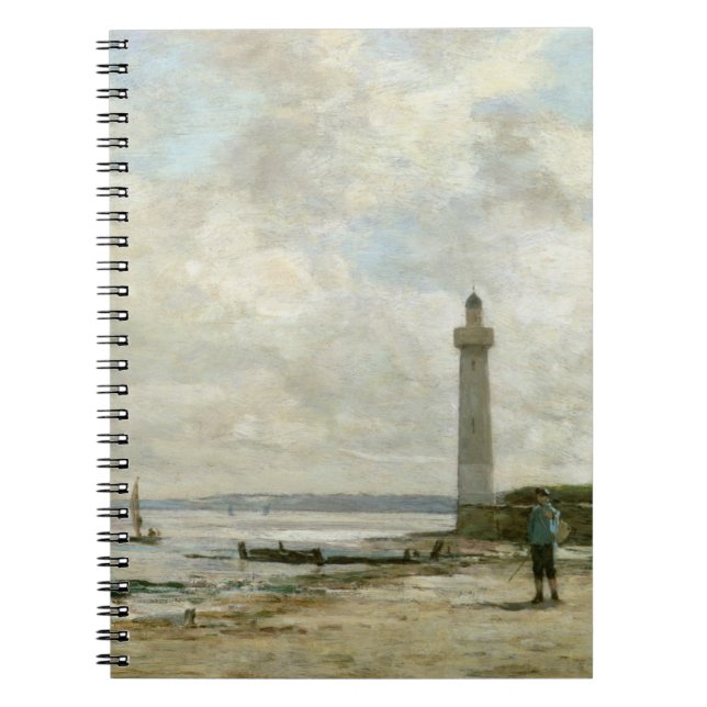 Lighthouse at Honfleur, 1864-66 (oil on panel) Spiral Notebook (Front)