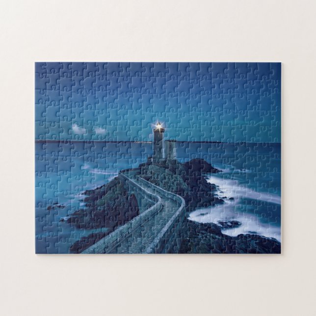 Lighthouse at Night Jigsaw Puzzle (Horizontal)
