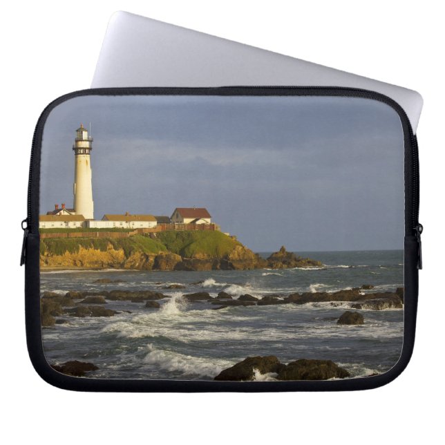 Lighthouse at Pigeon Point State Beach in San 2 Laptop Sleeve (Front)