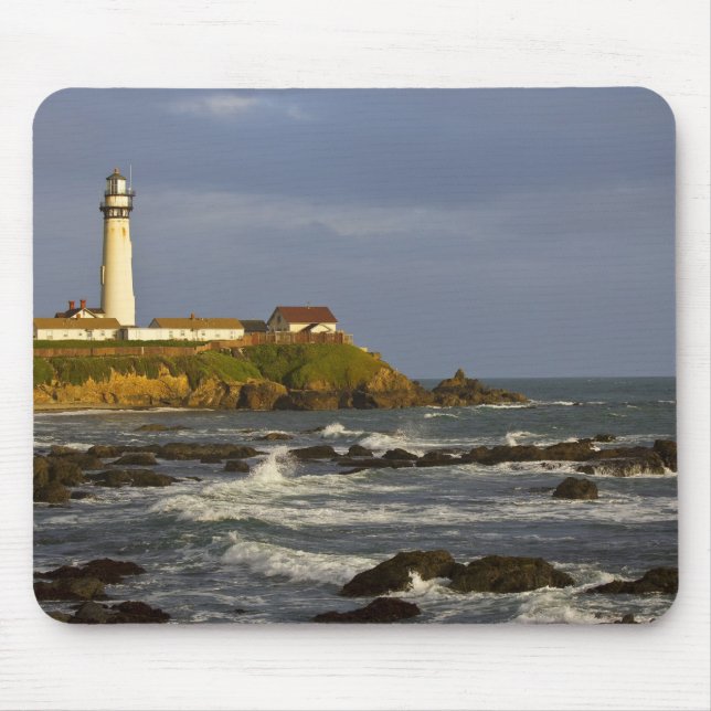 Lighthouse at Pigeon Point State Beach in San 2 Mouse Pad (Front)