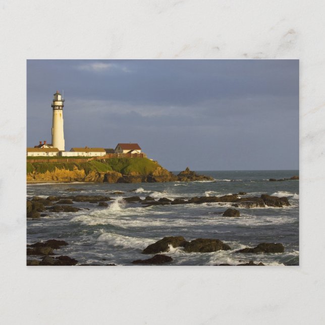 Lighthouse at Pigeon Point State Beach in San 2 Postcard (Front)