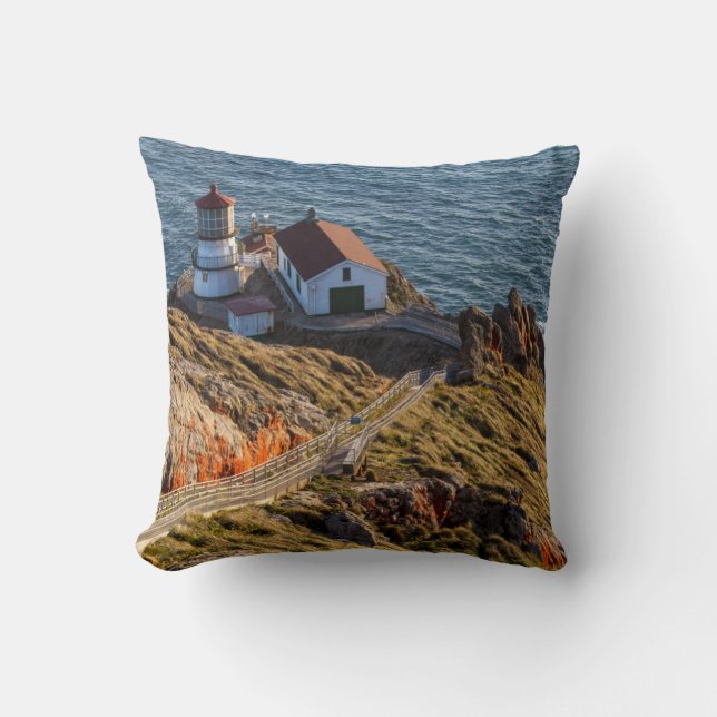 Lighthouse At Point Reyes National Seashore Cushion (Front)
