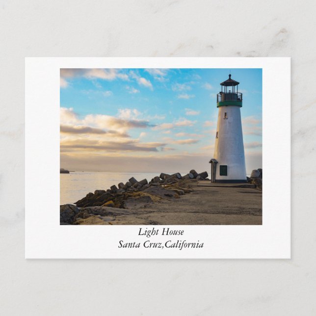 Lighthouse at Santa Cruz,California Postcard (Front)