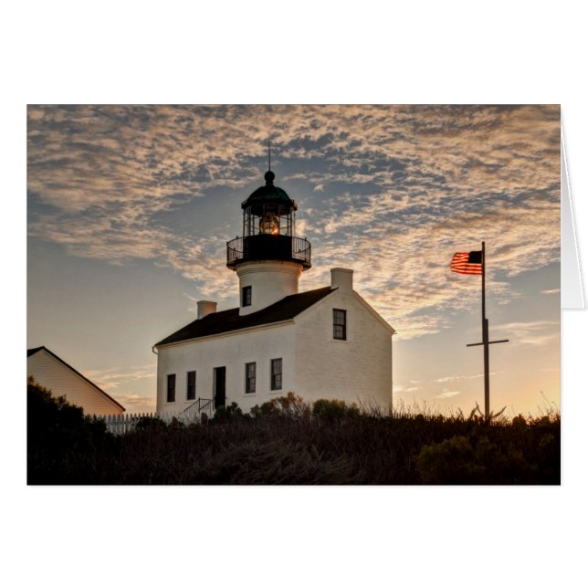 Lighthouse at sunset, California (Front Horizontal)