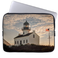 Lighthouse at sunset, California