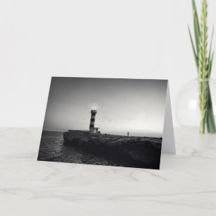 Lighthouse at Sunset Card