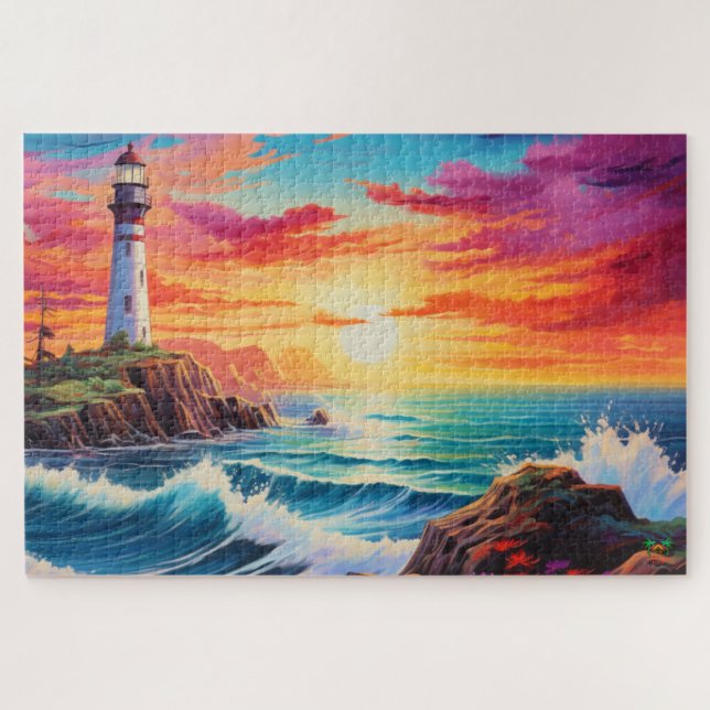 🌅Lighthouse at Sunset Jigsaw Puzzle (Horizontal)