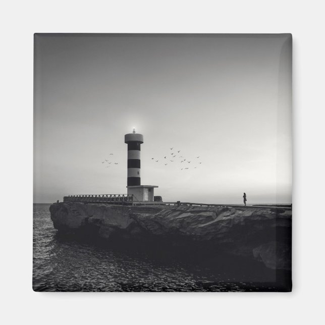 Lighthouse at Sunset Magnet (Front)