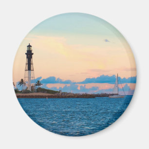 Lighthouse at Sunset Magnet