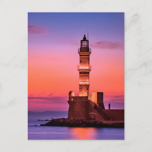Lighthouse at Sunset Postcard