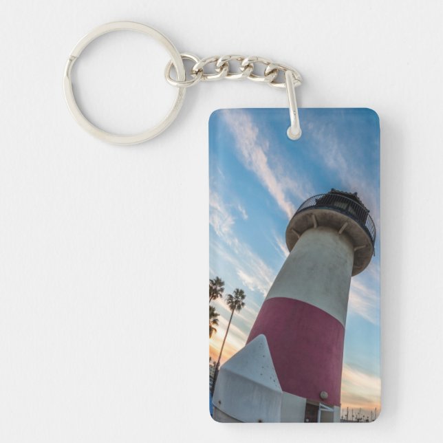 Lighthouse at the Oceanside Harbour Key Ring (Front)
