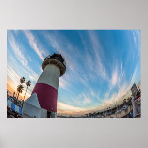 Lighthouse at the Oceanside Harbour Poster
