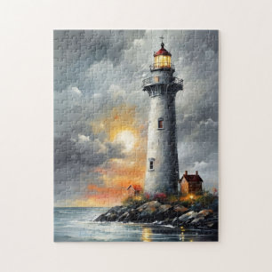 Lighthouse background jigsaw puzzle
